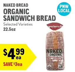 New Seasons Market Naked organic sandwich bread offer