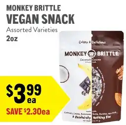 New Seasons Market Monkey Brittle Vegan Snack offer