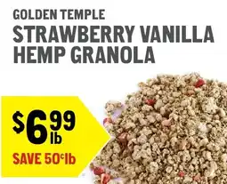 New Seasons Market Golden Temple strawberry vanilla hemp granola offer