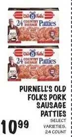 Foodarama Purnell's old folks pork sausage patties offer