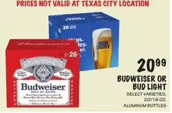 Foodarama Budweiser or Bud Light offer