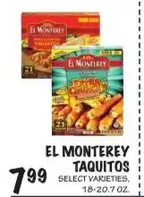 Foodarama El Monterey taquitos offer