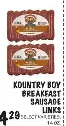 Foodarama Kountry Boy breakfast sausage links offer