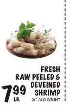 Foodarama Fresh raw peeled & deveined shrimp offer