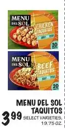 Foodarama Menu del sol taquitos offer