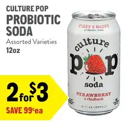 New Seasons Market Culture Pop Probiotic Soda offer