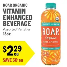 New Seasons Market Roar organic vitamin enhanced beverage offer