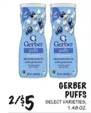 Foodarama Gerber puffs offer