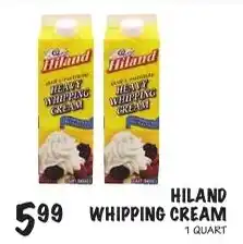 Foodarama Hiland whipping cream offer