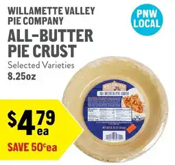 New Seasons Market Willamette Valley Pie Company All-Butter Pie Crust offer