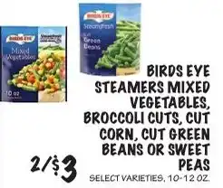 Foodarama Birds Eye Steamers Mixed Vegetables, Broccoli Cuts, Cut Corn, Cut Green Beans or Sweet Peas offer