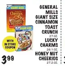 Foodarama General Mills Giant Size Cinnamon Toast Crunch offer