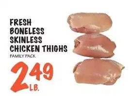 Foodarama Fresh boneless skinless chicken thighs offer