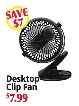 Ocean State Job Lot Desktop Clip Fan offer