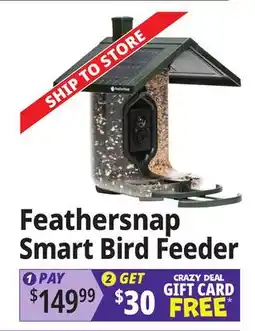 Ocean State Job Lot Feathersnap Smart Bird Feeder offer