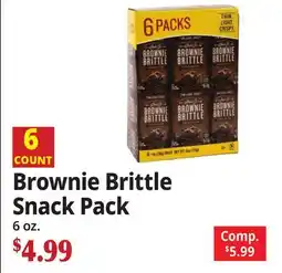Ocean State Job Lot Brownie Brittle Snack Pack offer