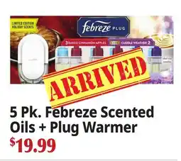 Ocean State Job Lot 5 Pk. Febreze Scented Oils + Plug Warmer offer