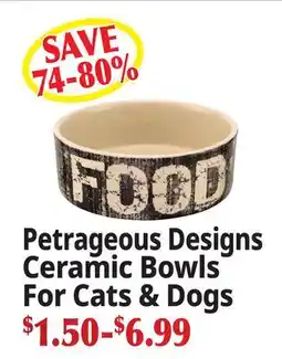 Ocean State Job Lot Petrageous Designs Ceramic Bowls For Cats & Dogs offer
