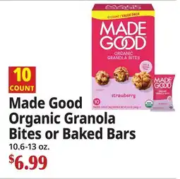Ocean State Job Lot Made Good Organic Granola Bites or Baked Bars offer