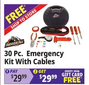 Ocean State Job Lot 30 Pc. Emergency Kit With Cables offer