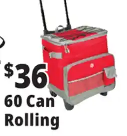 Ocean State Job Lot North Peak 60-Can Rolling Cooler Red offer