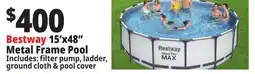 Ocean State Job Lot Bestway 15' x 48 Steel Pro Max Above Ground Pool Set offer