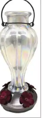 Ocean State Job Lot Yankee Trader Glass Hummingbird Feeder 25.4 oz offer
