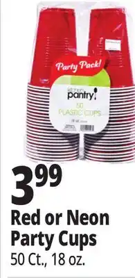 Ocean State Job Lot Kitchen Pantry Red Plastic Cups 50 Count offer