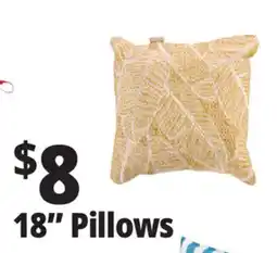 Ocean State Job Lot Allan + Roth Banana Leaf Decorative Pillow Tan offer