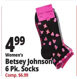 Ocean State Job Lot Women's Betsey Johnson 6 Pk. Socks offer