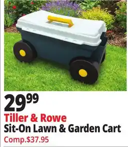 Ocean State Job Lot Tiller & Rowe Sit-On Lawn & Garden Cart offer