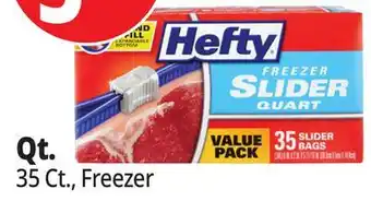 Ocean State Job Lot Hefty Storage Quart Slider Bags 40 Count offer