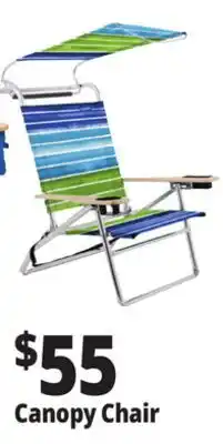 Ocean State Job Lot 4 Position High-Back Beach Chair with Canopy offer