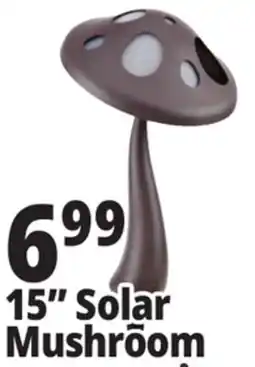 Ocean State Job Lot Outdoor Living Accents Solar LED Mushroom Light 15 offer