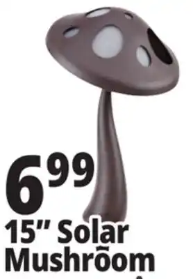 Ocean State Job Lot Outdoor Living Accents Solar LED Mushroom Light 15 offer