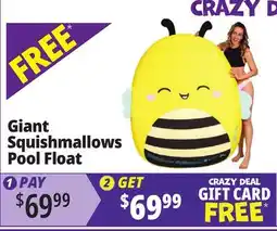 Ocean State Job Lot Giant Squishmallows Pool Float offer