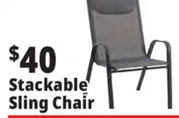 Ocean State Job Lot Steel Stacking Sling Chair offer