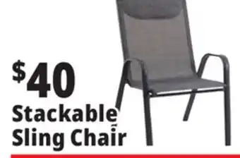 Ocean State Job Lot Steel Stacking Sling Chair offer