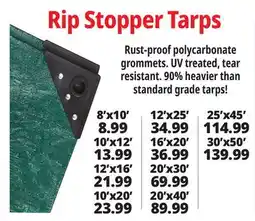 Ocean State Job Lot Rip Stopper Tarps offer