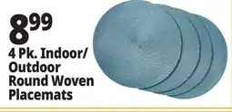 Ocean State Job Lot 4 Pk. Indoor/ Outdoor Round Woven Placemats offer