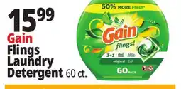 Ocean State Job Lot Gain Flings Oxi Boost and Febreze Original Scent Laundry Detergent Pacs 60 Count offer