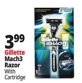Ocean State Job Lot Gillette Mach3 Men's Razor Handle with Cartridge Refill offer
