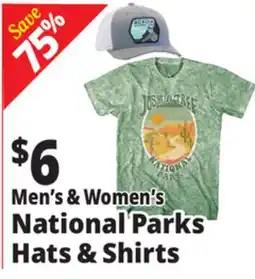 Ocean State Job Lot Men's & Women's National Parks Hats & Shirts offer