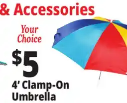 Ocean State Job Lot Clamp-On Beach Umbrella 4' offer
