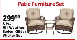 Ocean State Job Lot 3-Piece Swivel Rocking Wicker Set offer