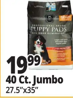 Ocean State Job Lot Huntington Pet Products Professional Grade 27.5 x 35 Puppy Pads with Odor Eliminators 40 Count offer