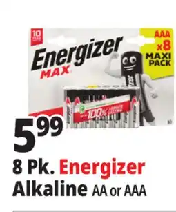 Ocean State Job Lot 8 Pk. Energizer Alkaline AA or AAA offer