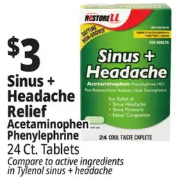 Ocean State Job Lot Sinus + Headache Relief offer