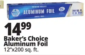 Ocean State Job Lot Baker's Choice Premium Quality Aluminum Foil Jumbo Roll 200' offer