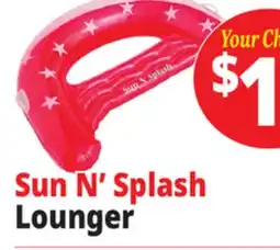 Ocean State Job Lot Sun N' Splash Lounger offer